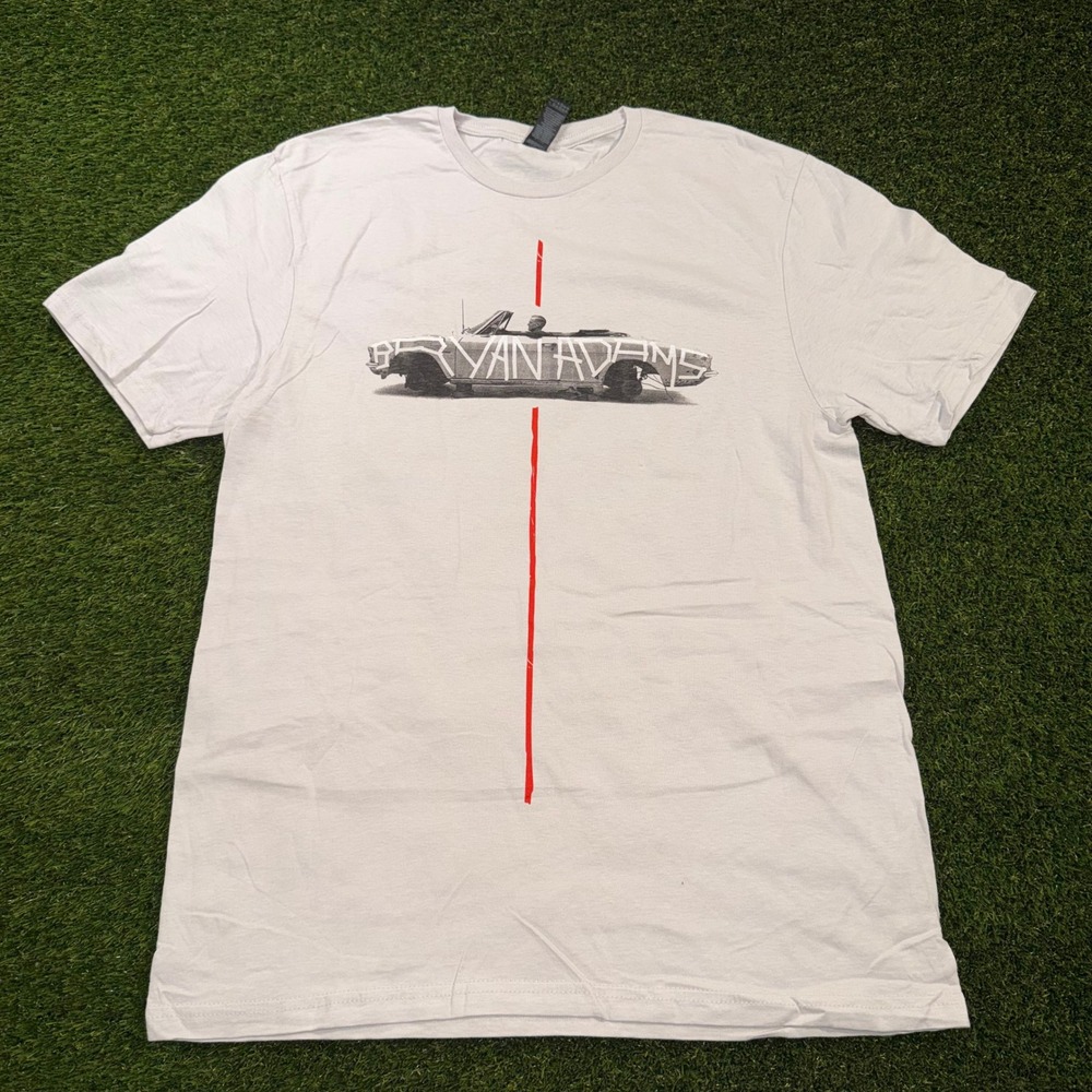 Bryan Adams So Happy It Hurts 2023 Tour T-Shirt Mens Medium White Concert Tee